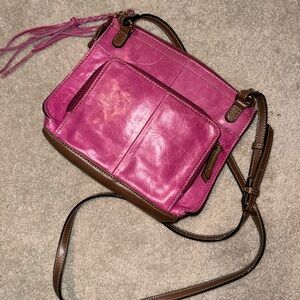 Tignanello Vinatge pink leather crossbody bag